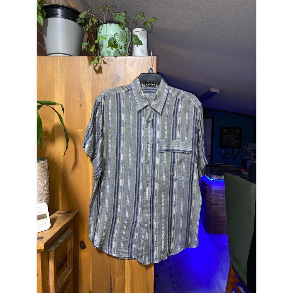 Radius 100% Linen Dress Shirt Size Medium‎
